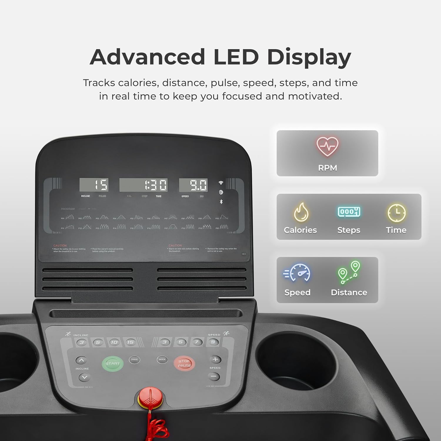 Smart WiFi Treadmills – Compact, Foldable, Portable, Under Desk & Incline Options (Manual & Auto), Brushless Motor, & Bluetooth App, LED Display, Shock Absorption