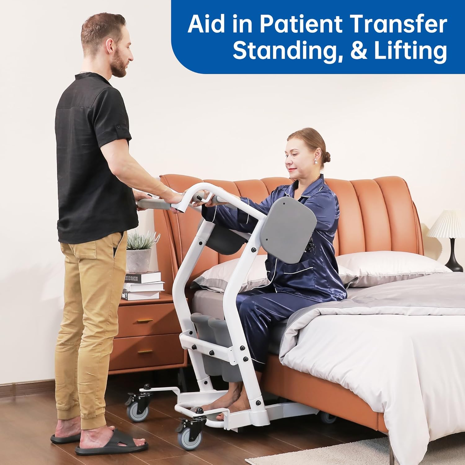 Stand Assist Patient Transport Unit, Safely Sit, Stand, Transfer & Transport, Fall Prevention Patient Transfer Lifter