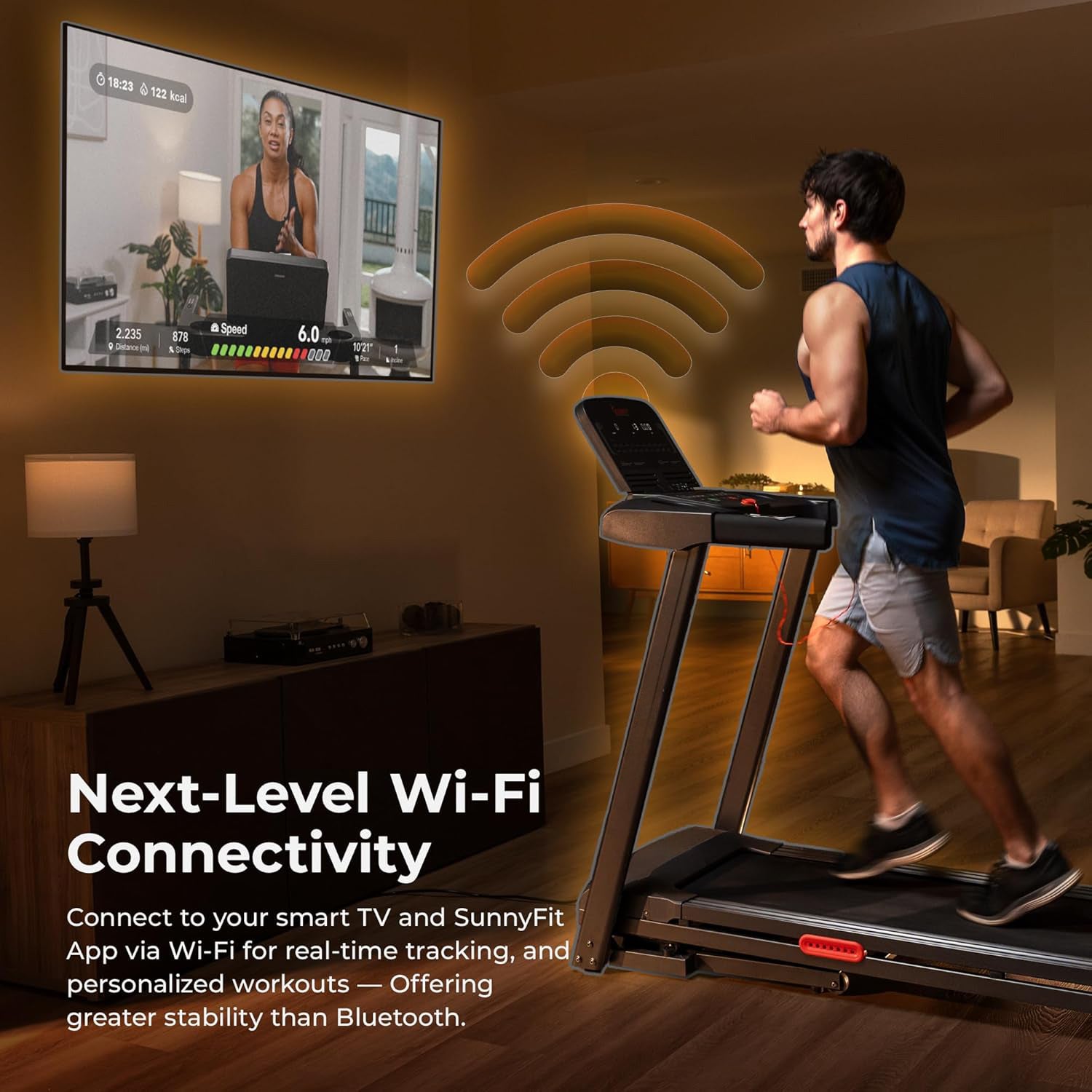 Smart WiFi Treadmills – Compact, Foldable, Portable, Under Desk & Incline Options (Manual & Auto), Brushless Motor, & Bluetooth App, LED Display, Shock Absorption