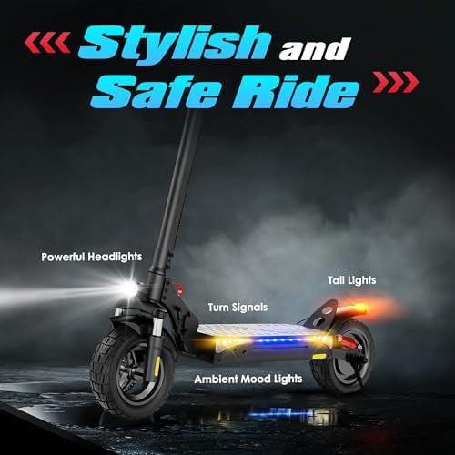 Electric Scooter, 10" Tires, 800W Motor E-Scooter Up to 25/28 Miles Range, Top Speed 24/28 MPH