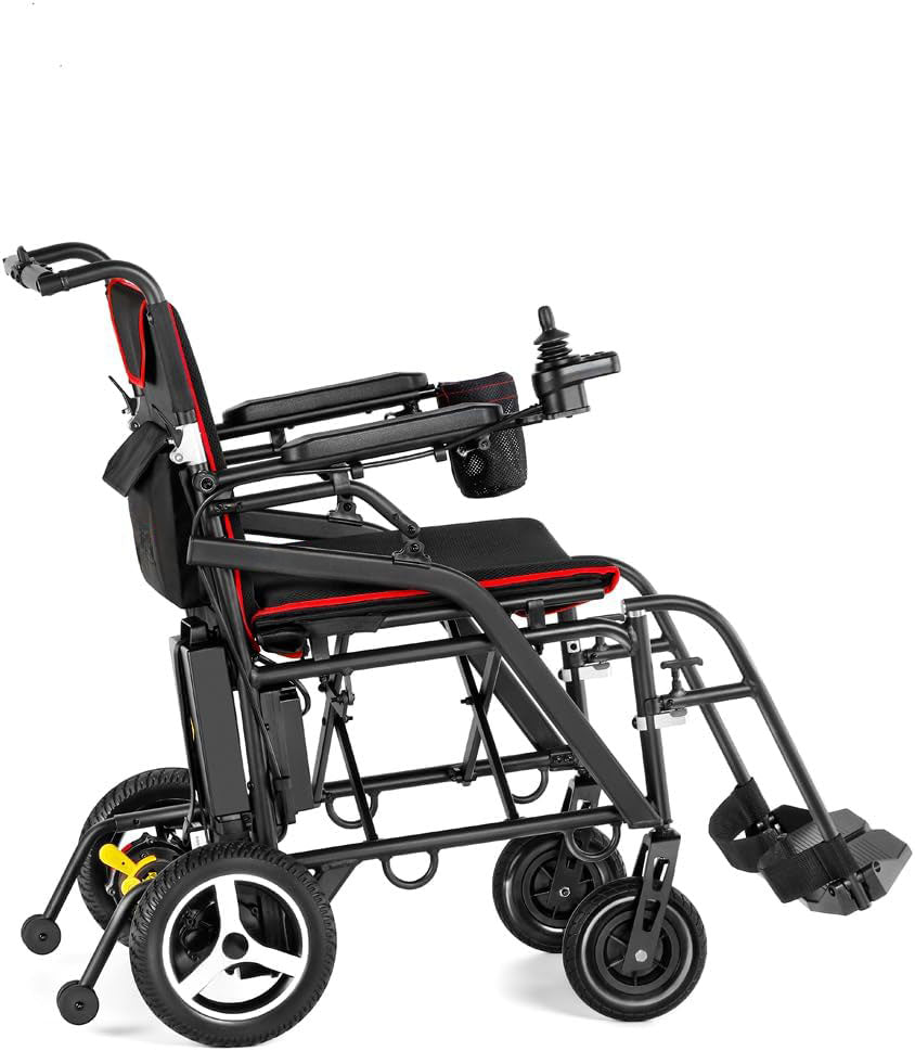 Lightweight 30lbs Foldable Sturdy Dual Motorized Powerful Magnesium Electric Wheelchair(Airplane Ready)
