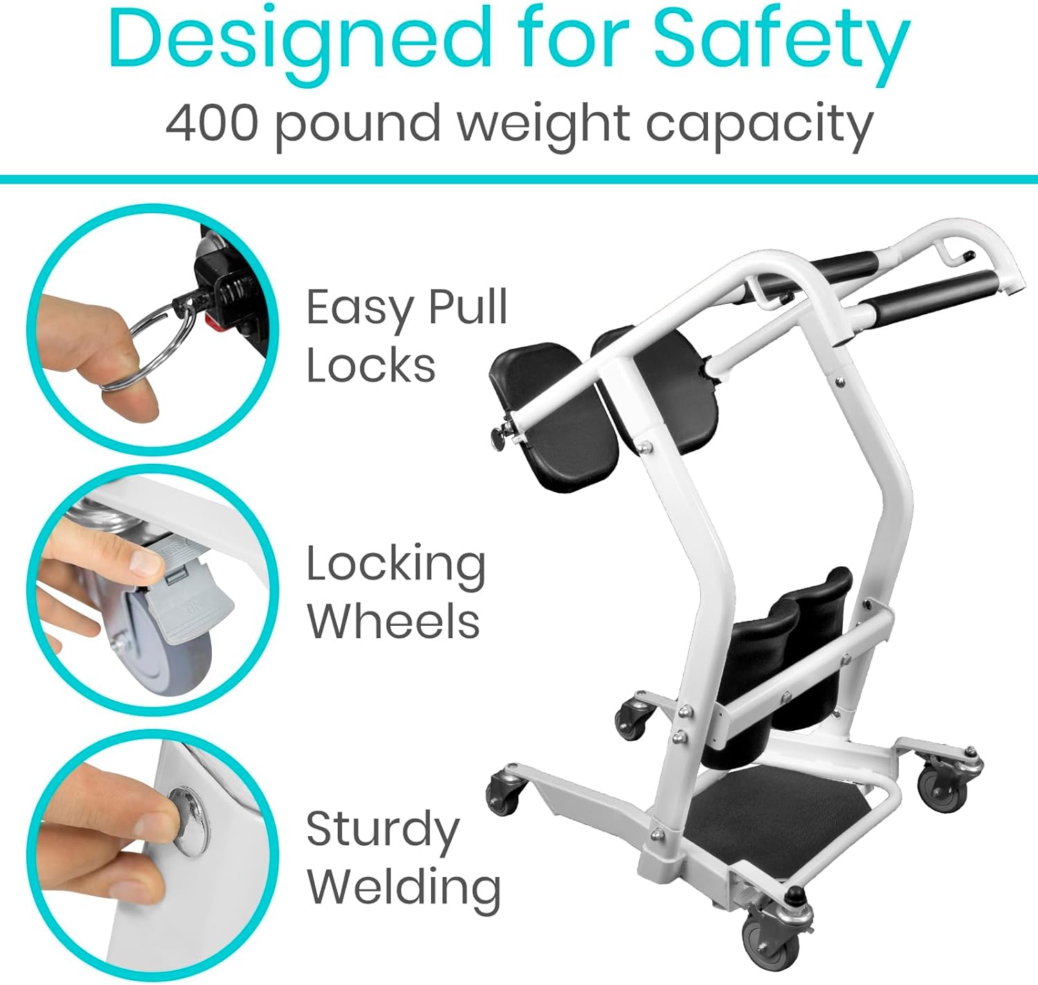 Mobility Sit to Stand Patient Lift for Handicapped - Stand Assist Lift Aid for Home Care Use