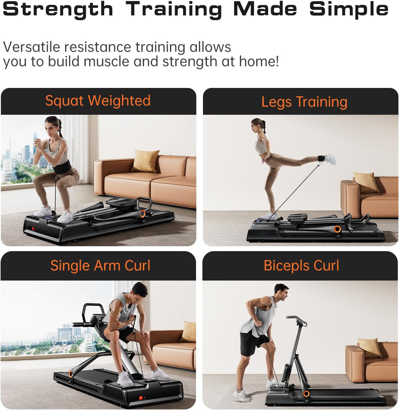 Foldable Treadmill for Home Use with 0.6-8.7 MPH Speed, 320 LBS Capacity & 3.0 HP Quiet Brushless - Portable Compact Running
