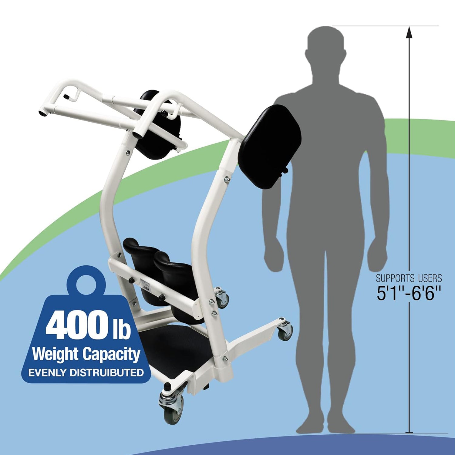Lumex LF1600 Stand Assist, Sit to Stand Patient Lift for Elderly Seniors, Chair Transfer & Standing Support Aid