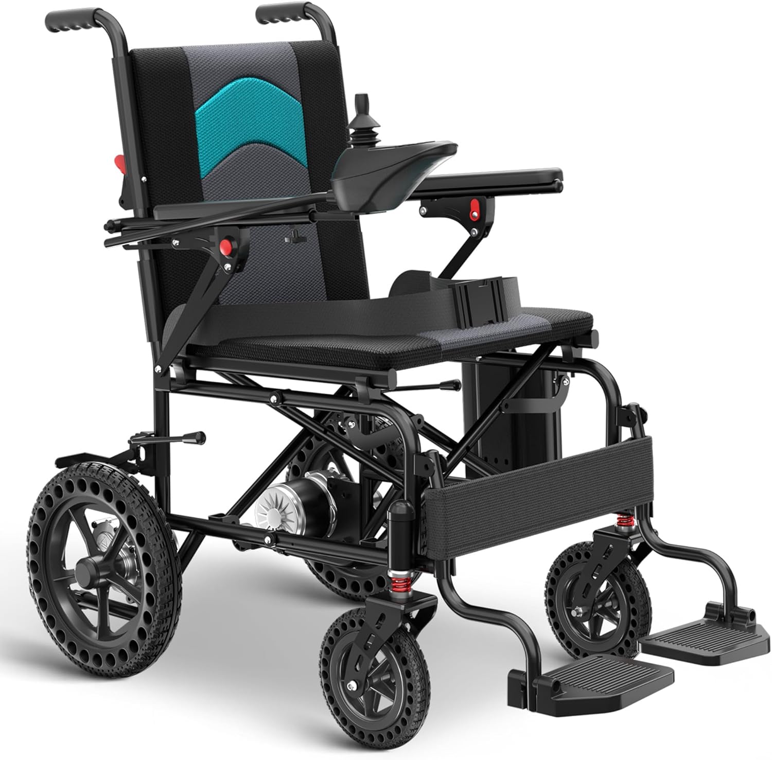 Lightweight Foldable Electric Wheelchair, Only 40lbs,Electric Wheelchairs for Adults, All Terrain Motorized Wheelchair for Seniors, Airline Approval