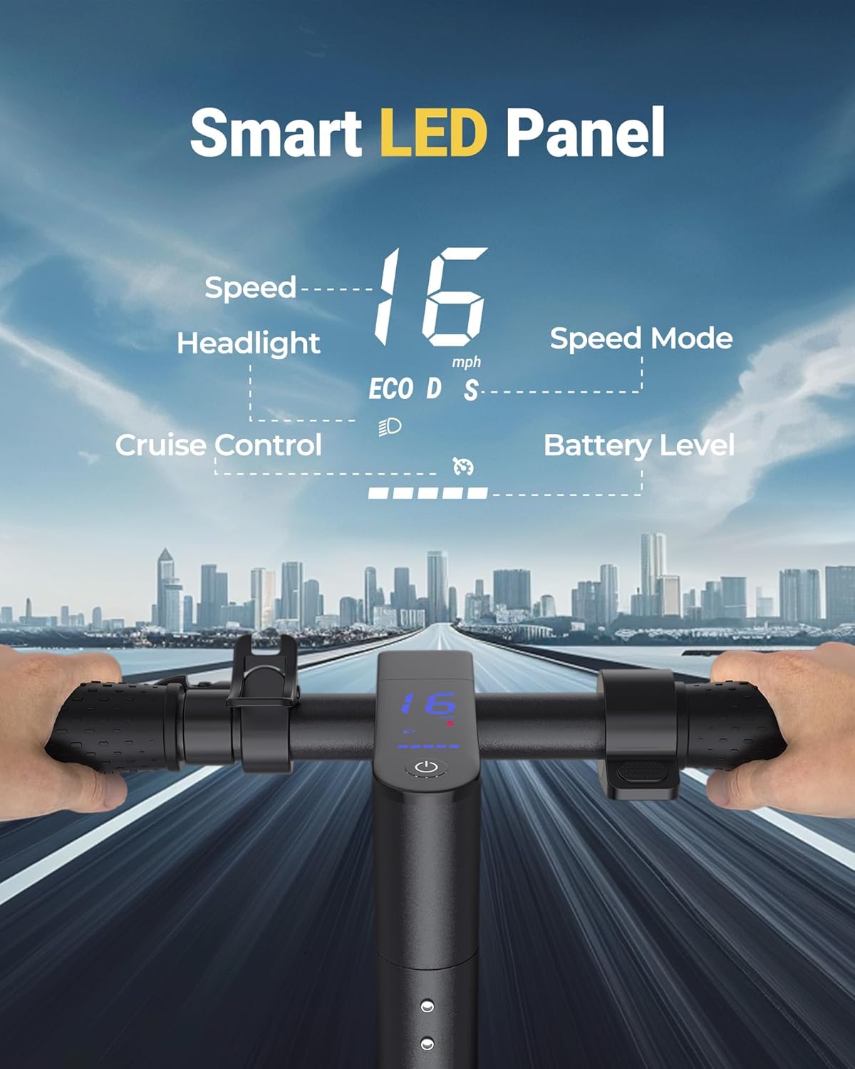 Electric Scooter for Adults, 8.5"/10" Tires, 19/22Mph, 350W/500W Motor, 21-28 Miles Range, Folding E-Scooter with Dual Suspension,APP(V1/SPRO/MAX/PRO)