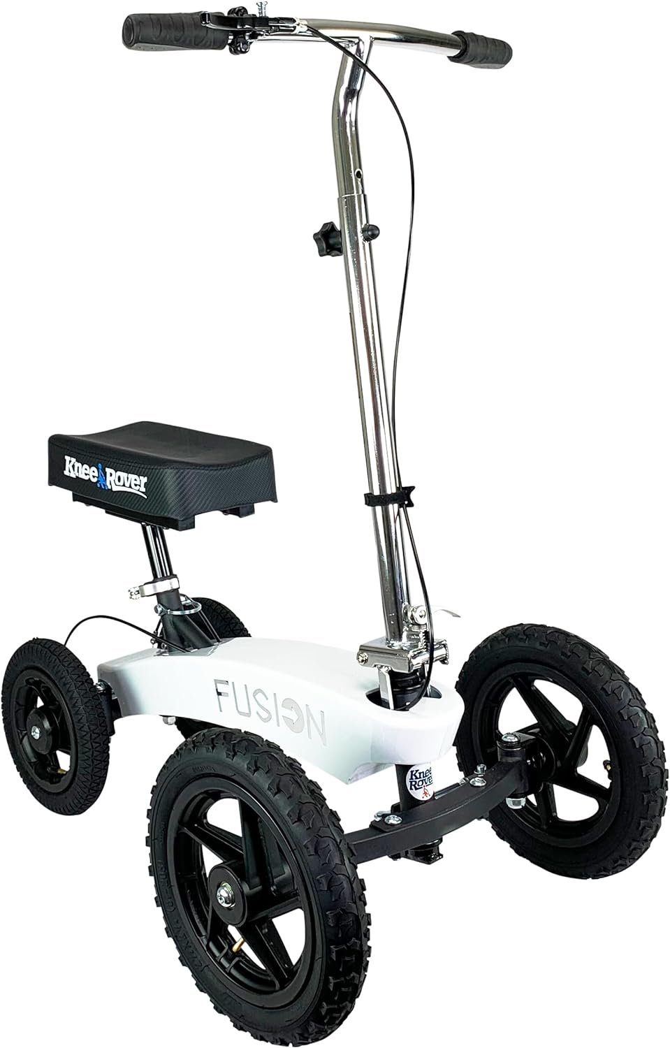 All Terrain Fusion Patented Knee Scooter with 4 Wheel Steering - Knee Walker for Adults for Foot Surgery, Broken Ankle, Foot Injuries - Heavy Duty Knee Rover Scooter for Broken Foot