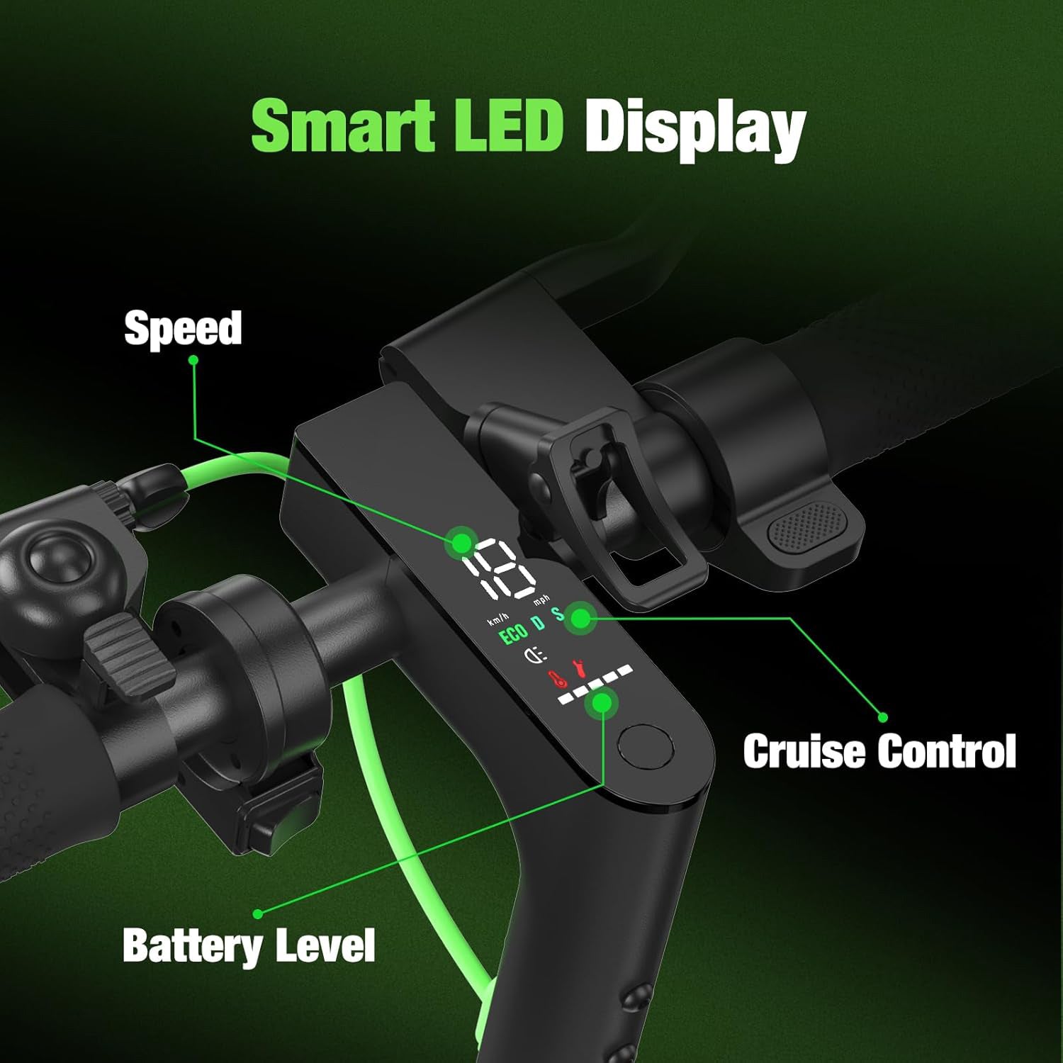 Electric Scooter Adults, 19 Miles Long Range, 19MPH Max Speed, 350W Motor Escooter for Adults Commuting, Foldable E-Scooter with Turn Signal & Dual Shock Absorbers