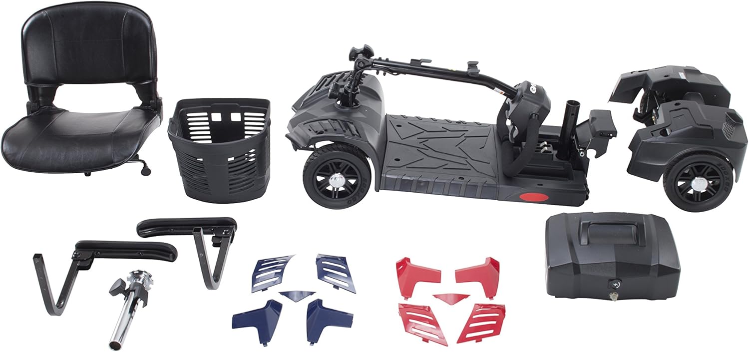 Medical Scout Compact Travel Power Scooter, 4 Wheel Mobility Scooters