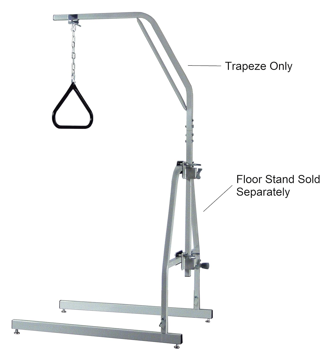 Lumex 2800GA Versa-Helper Trapeze Bar for Bed Mobility, Gray, Medical Assist Handle, Optional 2840GA Floor Stand
