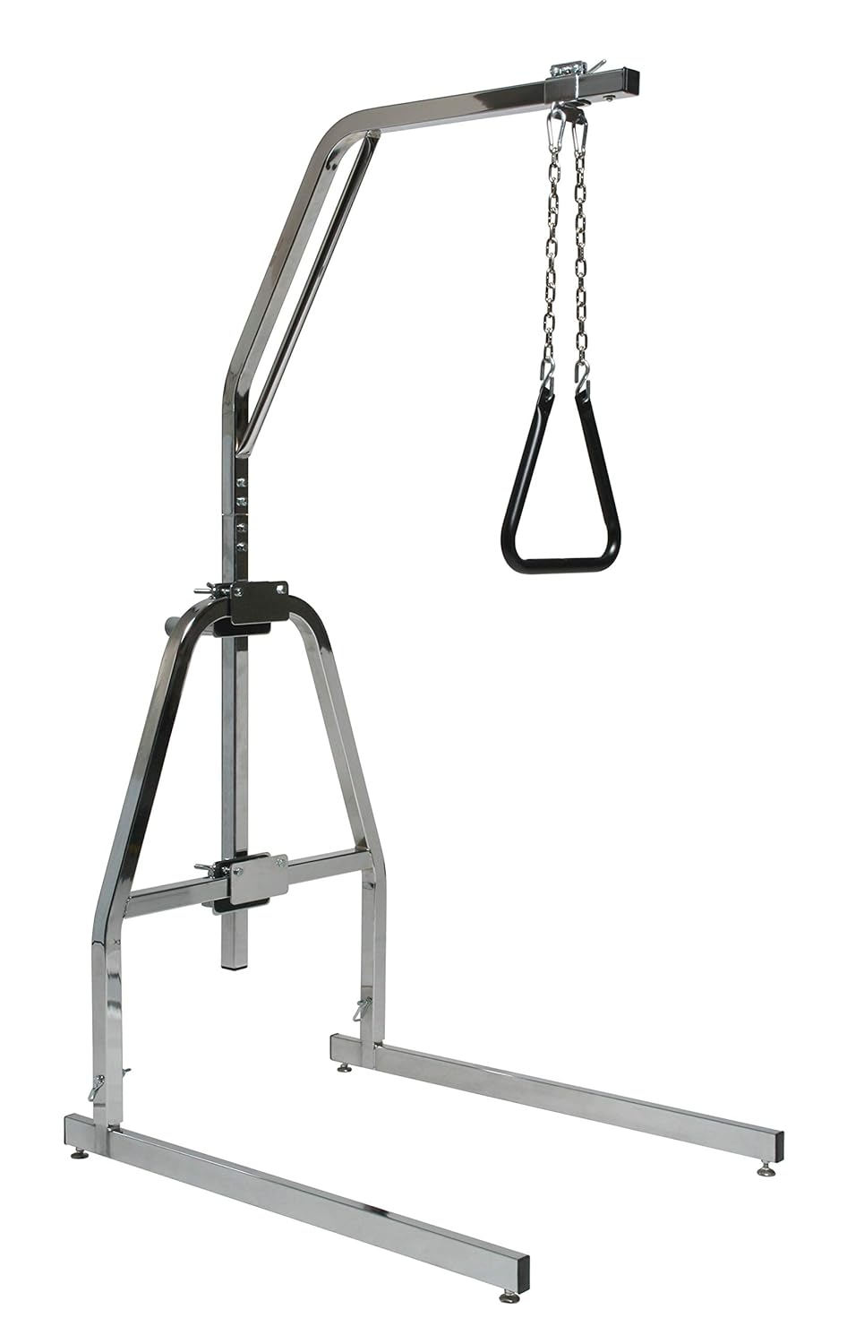 Lumex 2940B Versa-Helper Trapeze Bar for Bed Mobility, Chrome, Medical Assist Handle With Floor Stand