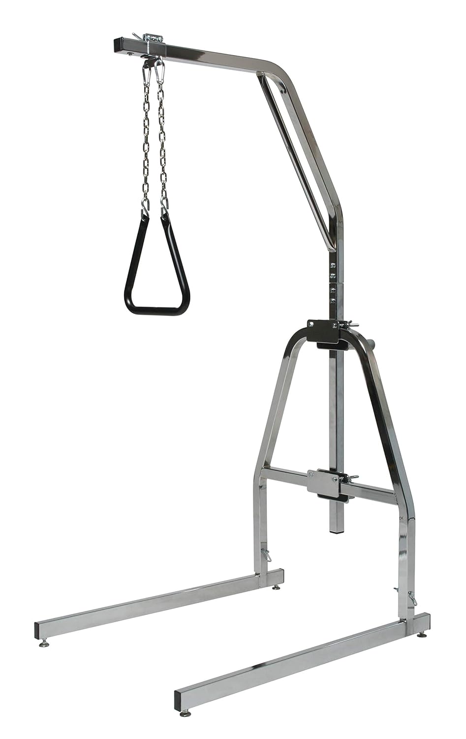 Lumex 2940B Versa-Helper Trapeze Bar for Bed Mobility, Chrome, Medical Assist Handle With Floor Stand