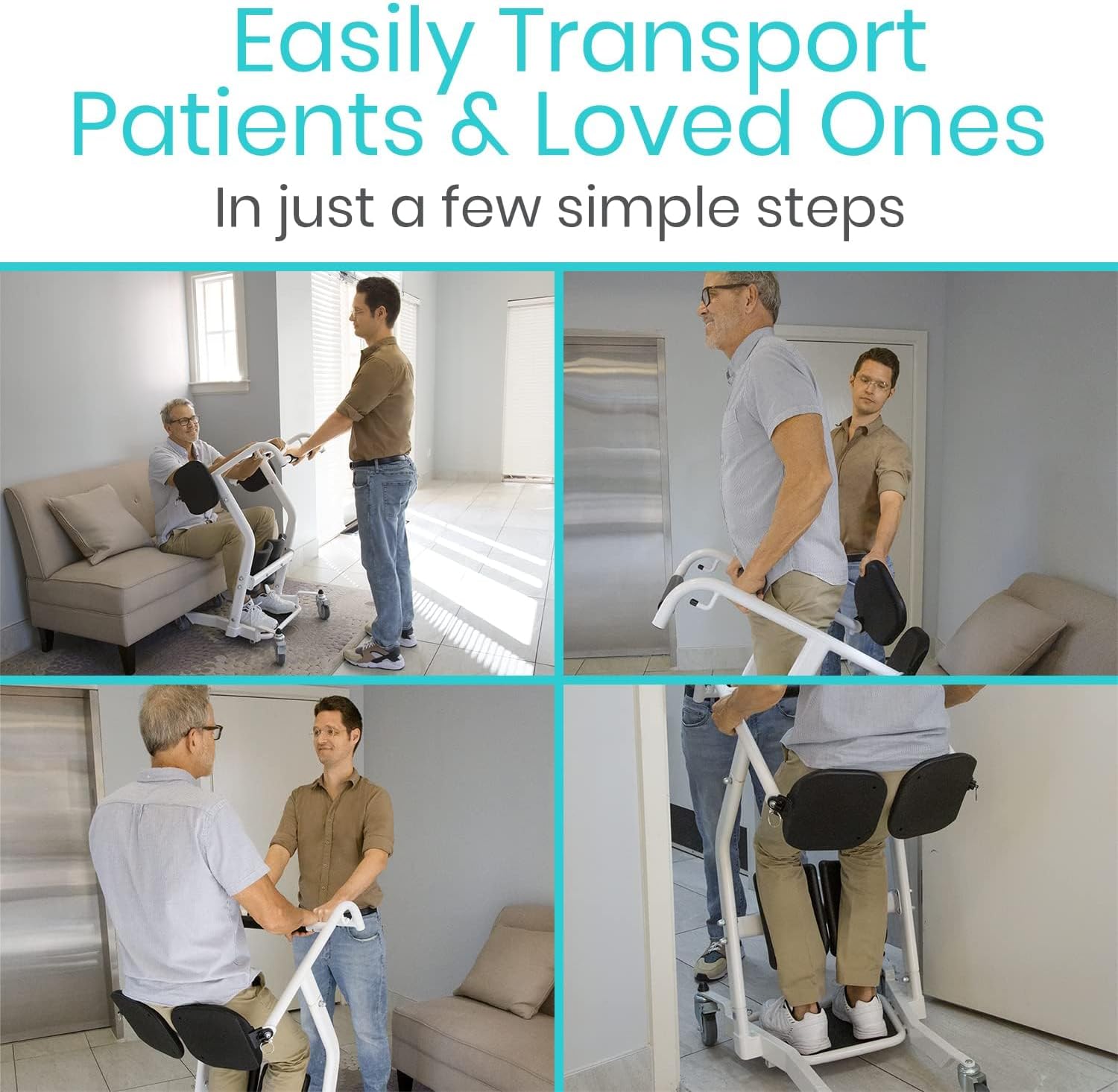 Mobility Sit to Stand Patient Lift for Handicapped - Stand Assist Lift Aid for Home Care Use