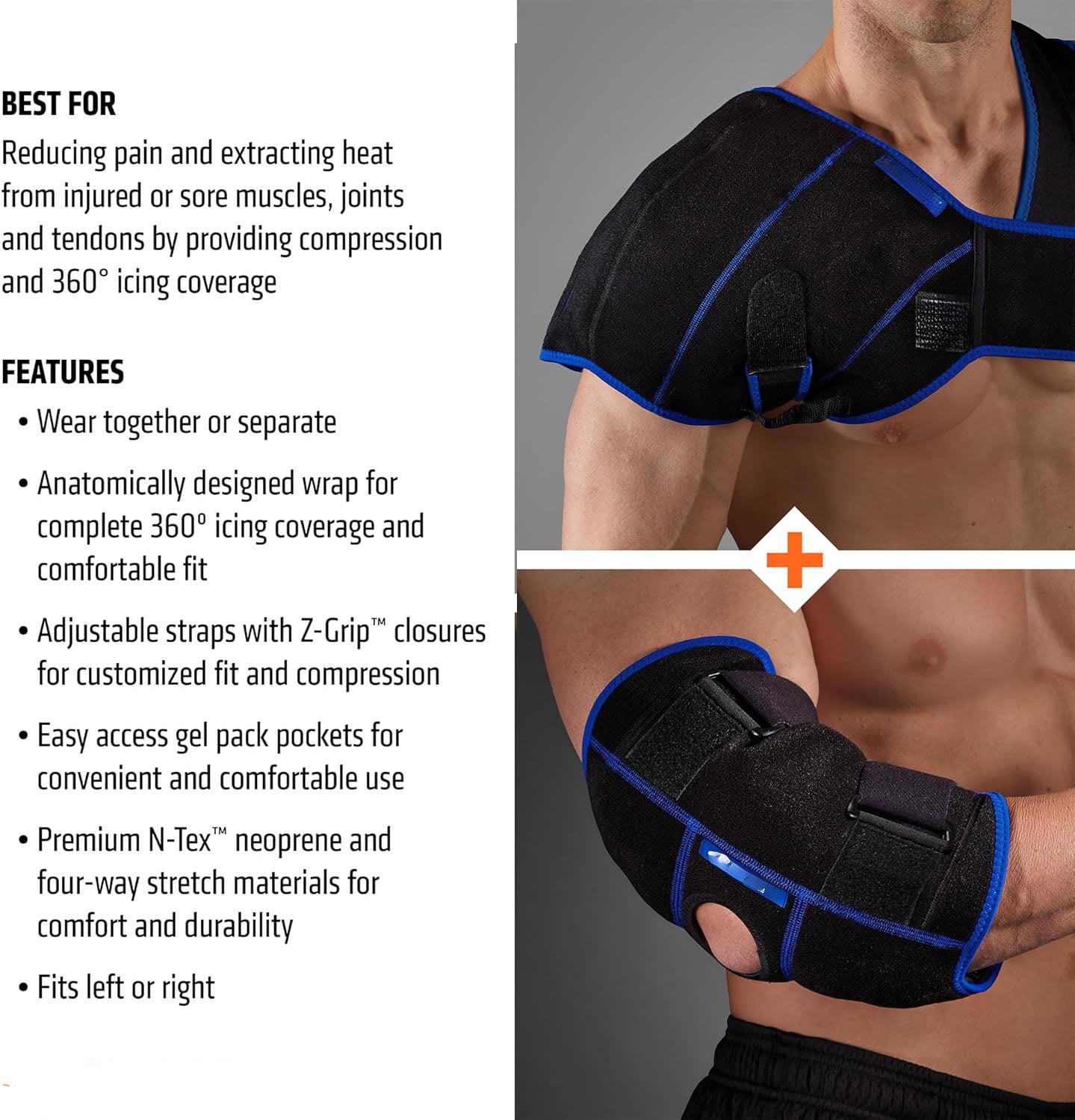 Ice Recovery Shoulder Elbow Compression Wrap