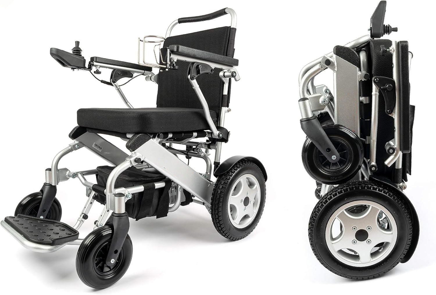 Porto Mobility Quattro Ultra 600W Motor Exclusive Lightweight Foldable Electric Wheelchair, Weatherproof, Stronger, Longer Range Super Horse Power, Dual Motor, All Terrain
