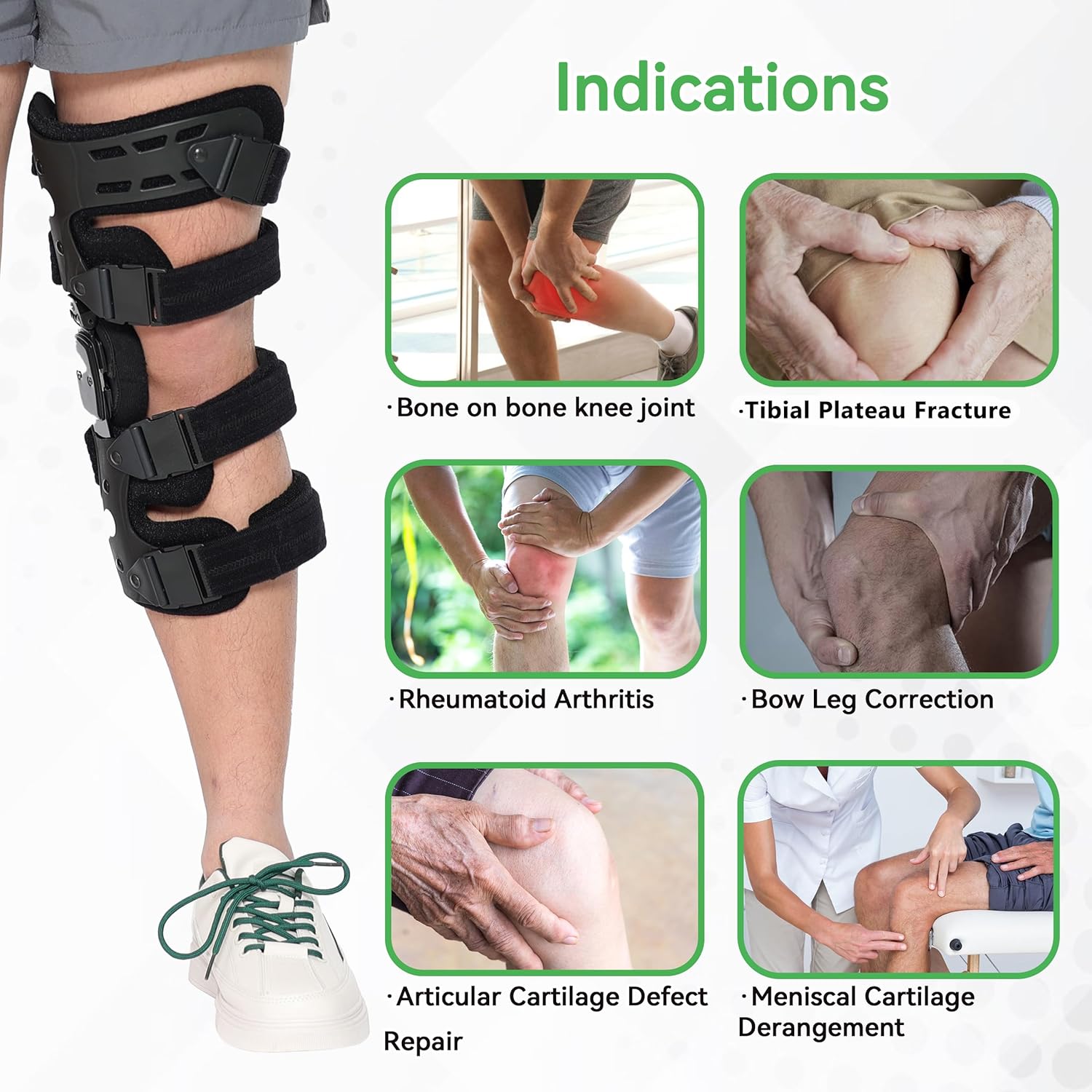 Lateral Unloader Knee Brace for Osteoarthritis, Arthritis Knee Pain Relief, Bone on Bone Joint Degeneration Offloader