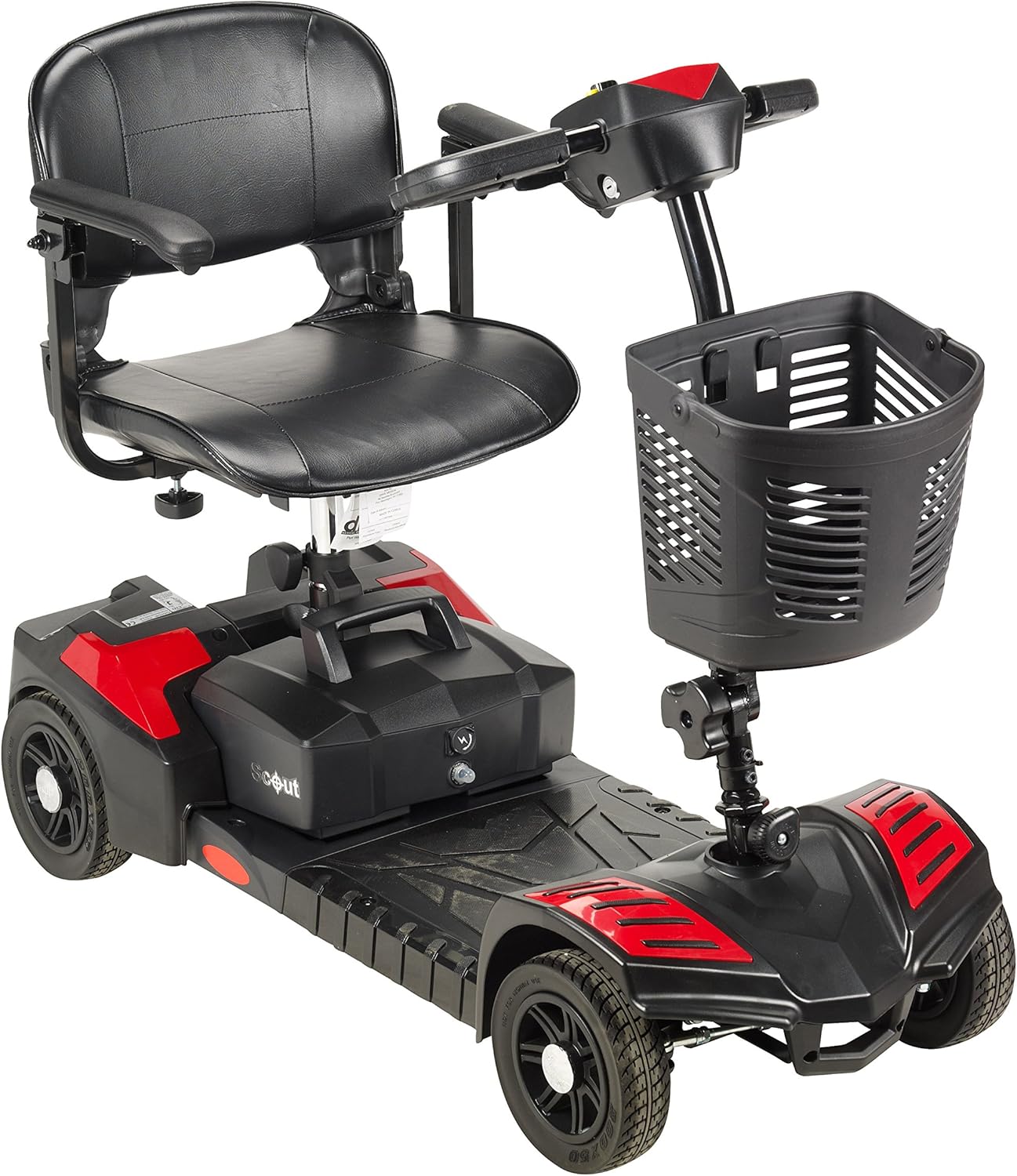 Medical Scout Compact Travel Power Scooter, 4 Wheel Mobility Scooters