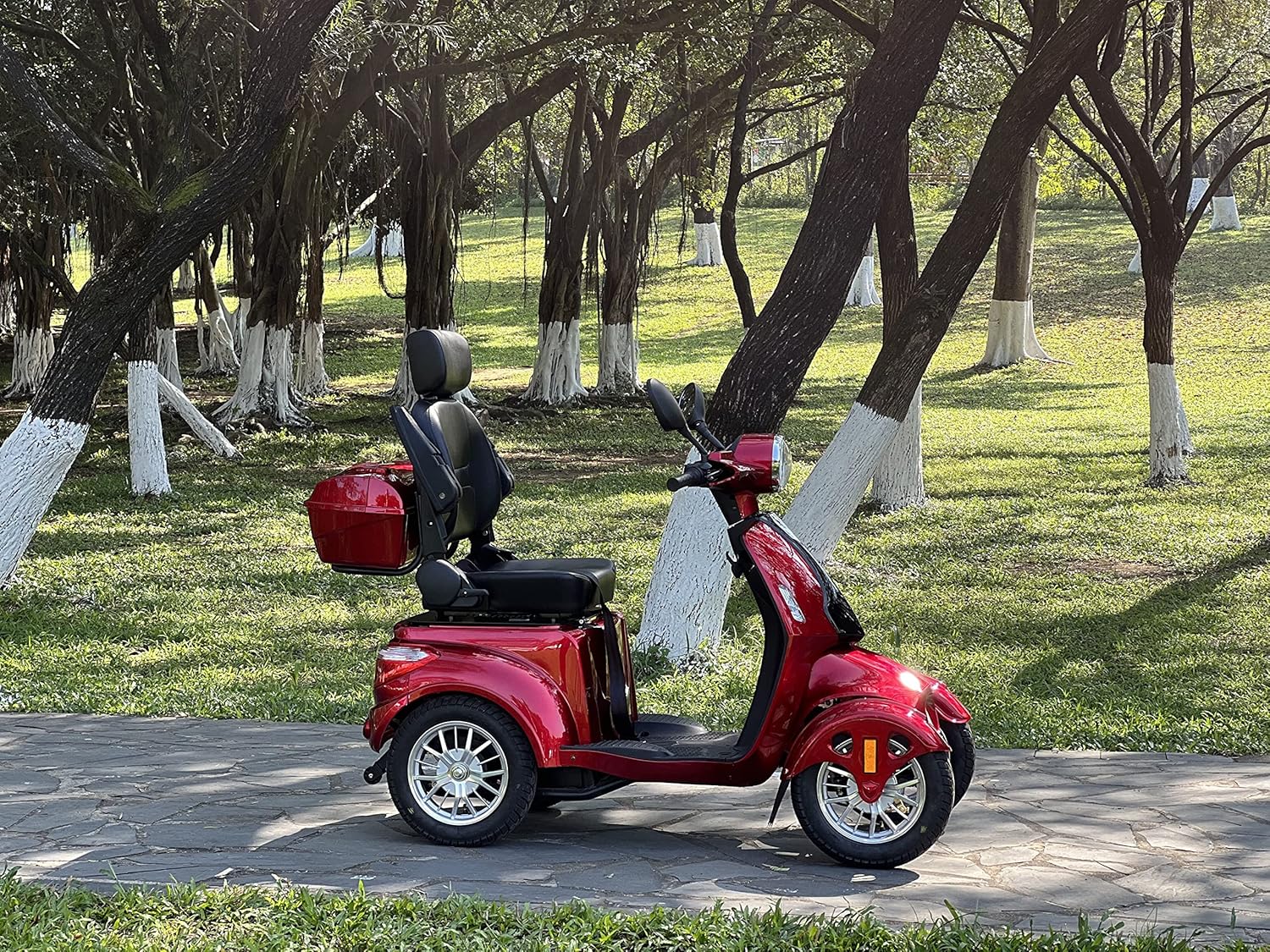 Heavy Duty 4 Wheel Mobility Scooters for Seniors & Adults 500lbs Capacity - Electric Powered Chair - 800W All Terrain Fast Mobility Scooter for Travel w/Long Range Battery Remote Key